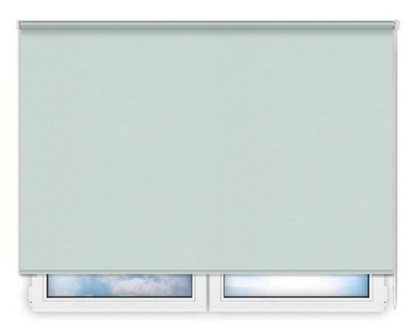 Стандартные рулонные шторы Карина-светло-голубой цена. Купить в «Мастерская Жалюзи»